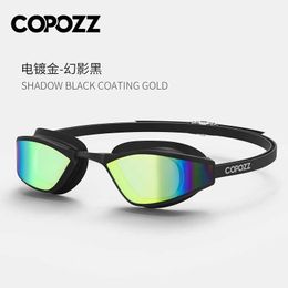 goggles Copozz Professional Adult Swimming Goggles UV Protection Adjustable Eyewear to Swim HD Anti-Fog Glasses For Men Women L221028