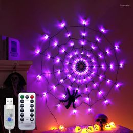 Strings Est Halloween Spider Web LED Lights Ghost Festival Theme Decoration Outdoor Bedroom Living Room Lamp Garden