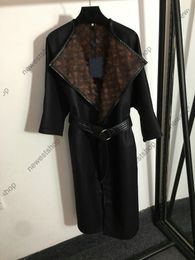 2022 Autumn Womens Wool Overcoat Designer Coats Women Kurtka