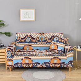 Chair Covers Pajenila 1/2/3/4Seater Sofa Cover For Living Room Slipcovers Colorful Printed Elastic Fully Wrapped Corner Couch Bedroom ZL270
