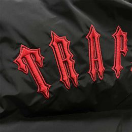 Coats Autumn Winter Trapstar Men s Bomber Jacket Embroidered Hooded Trench Coat Zipper