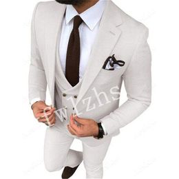 Handsome Groom Tuxedos One Button Man's Suits Notch Lapel Groomsmen Wedding/Prom/Dinner Man Blazer Jacket Pants Vest Tie N0132