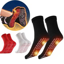 Sports Socks Zelfopwarming Magnetische Sokken Voor Vrouwen Mannen Zelf Verwarmd Tour Therapie Comfortabe Winter Warm Massage L221026