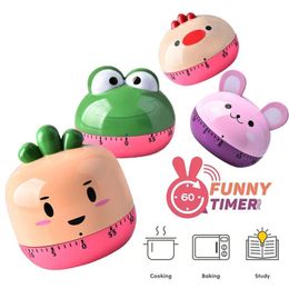 Creative cute cartoon animal timer time management mechanical timer kitchen countdown baking reminder