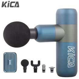 Full Body Massager KiCA Mini Electric Gun Percussion Muscle Pain Relief Relaxation Quiet Handheld with Magnetic Heads 221027