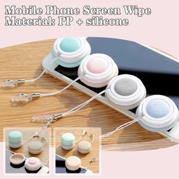 Mini Candy Colour Glasses Cleaning Brush Soft Fannel Material Mobile Phone Screen Eraser Cleaning Tool With Portable Keychain Cepillo De Limpieza De Gafas