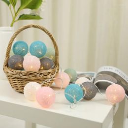 Strings 2.2M 20 LED Cotton Ball String Lights Battery /USB Colourful Garland Fairy For Home Wedding Christmas Party Outdoor Decor