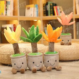 35cm Simulation Tree Plush Toys Kawaii Potted Plants Dolls Stuffed Soft Bonsai Decorative Toys for Children