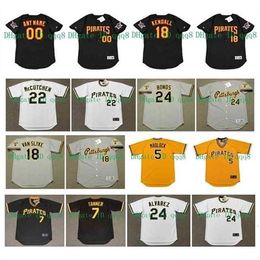 Proword Air01 Vintage BARRY BONDS Jersey STARGELL ELLIS MADLOCK ANDY VAN SLYKE AL OLIVER ARAMIS RAMIREZ BERT BLYLEVEN BOB WALK Retro Baseball