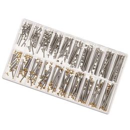 1 boîte de réparation de montres outils de réparation Kits Vis de la sangle de montre assortiment tube à friction Pin de brochettes Bracelets rivet extrémies 10 mm-28 mm216s