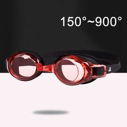 goggles -1.5 To -9.0 Myopia Swimming Glasses Prescription Waterproof Anti-fog Swim Eyewear Sile Diopter Diving Goggles Adults Teens L221028