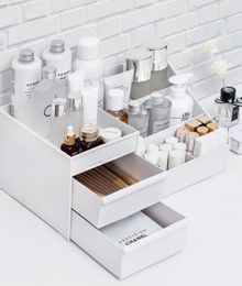 Strips Large Capacity Cosmetic Storage Box Makeup Drawer Organiser Jewellery Nail Polish Container Desktop Sundries