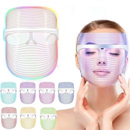 Face Care Devices 7 Color LED Face Masks Mask With Led Light Therapy Red Light Therapy Wrinkle Rejuvenation Potherapy Beauty Devices 221027