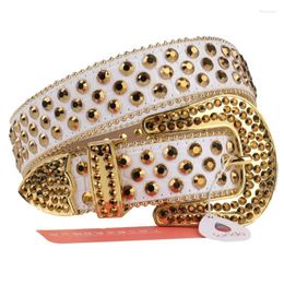 Belts Gold Luxury Designer Belt Womens Elastic Rhinestone For Men Decorative Strip Crystal Girdle Y2k Studded Ceinture