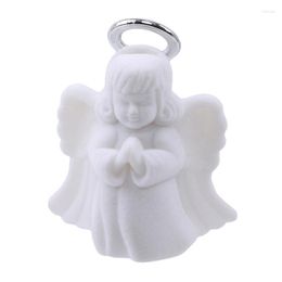 Gift Wrap Flannel White Jewellery Box Luxury Angel Rings Necklace Display Container Case Packaging