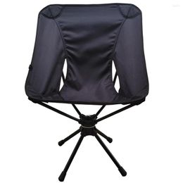 Camp Furniture Portable Rotatable Base Oxford Cloth Aluminium Alloy Folding Beach Chair For Fishing Camping And Garden