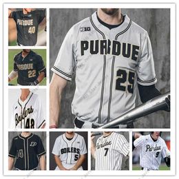 Baseball Jerseys Custom Ncaa Purdue Boilermakers Baseball Jersey Evan Albrecht Troy Viola CJ Valdez Jake Jarvis Curtis Washington Jr. Cam Thompson Mike