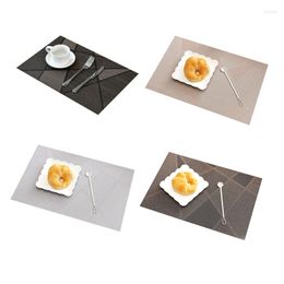 Table Mats 6Pcs Europe Style Placemat Waterproof Decoration Mat Heat-Resistant Dishes Tableware For