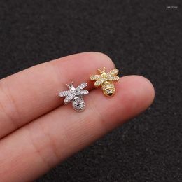 Stud Earrings 1Piece Piercing Mini Bee For Women 2022 Trend Jewellery Diameter 0.8mm Cute Ear Cuff Gift To Teens