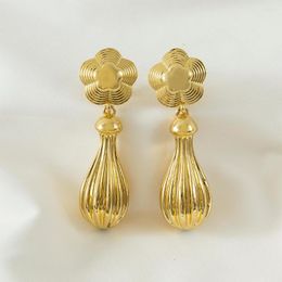 Dangle Earrings Women Fashion Big Gold Copper High Quality Africa Long Vintage Sexy