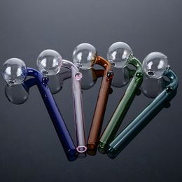 Multi Colours Glass Pipe Free Type Smoking Oil Burner Pipes Bubbler Mini Hand Pipe Thick Pyrex Tobacco Tools Small Dab Rigs