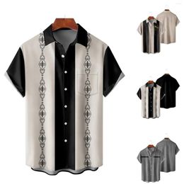 Men's Casual Shirts Pocket T Mens Printed Hawaiian Short Sleeve Button Down Beach Shirt For Man Tops Men