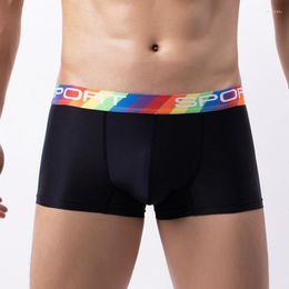 Underpants 4Pcs/Lot Fashionable Plus Size Men's Boxer Underwear Fat Man's Ice Silk Soft Comfortable Large