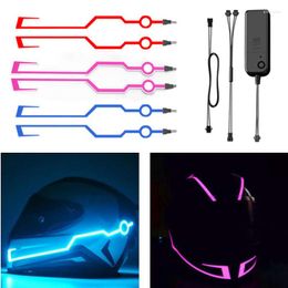 Motorcycle Helmets Helmet Light Flashing Riding Signal Strip Accessories DIY Cold Led Reflector A Pair