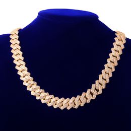 Iced Out Cuban Link Chain 13MM Men Hip Hop Jewellery Gold Silver Colour