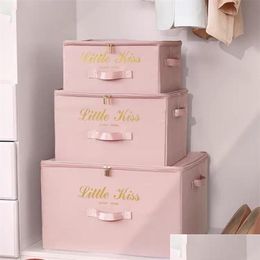 Storage Boxes Bins Foldable Storage Box Clothing Quilt Organizer Fabric Caja Organizadora Clothes Container Closet Home Large Capa Dhz51