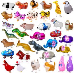 Walking Pet Balloon Party Supply Animal Helium Aluminum Film Cartoon Balloons Multicolor Lovely forest Animal Birthday Wedding 1028