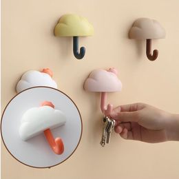 Cute Cloud Mass Hook Wall Hanger Storage Moon Sun Star Shape Paste Type Rack Towel Bathroom Door Keys Organiser Holder MJ0990