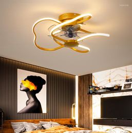 Remote Control Ceiling Fan Light Bedroom Dining Room Living Electric Integrated 110V 220V