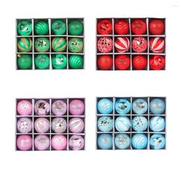 Party Decoration 12PCS 6CM Christmas Balls Hanging Festival Atmospheres Decorations Birthday Indoor Outdoor Pography Ornaments