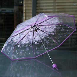 Umbrellas Mode Anti-Uv Clear Sakura Fold Regenkleding