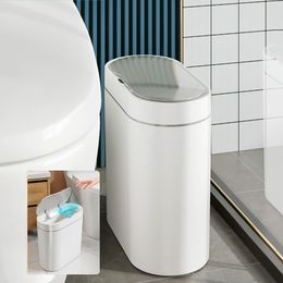 Waste Bins 7L Smart Sensor Trash Kitchen Home Automatic Can for Bedroom Bathroom HouseholdToilet Waterproof Garbage With Lid 221027