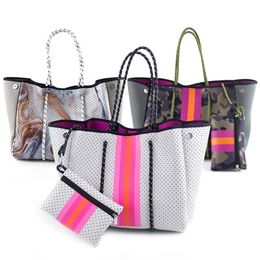 2022 selling perforated neoprene bag beach bag tote handbag bags for women328K
