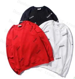 Fashion Women Hoodies Designer Sweatshirt Cotton Paris Print Casual Pullover Black White Red O-Neck Long Sleeve Tops Jumpers Hoody Mens Womens Sweaters