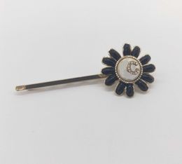 Luxury Black Sunflower flower charm with Nature Shell and Diamond in 18k Gold Plated - Packaged in Box (PS3474A) - 2022 Edition