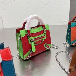Designer Mini motorcycle bag luxury fashion shoulder handbags leather silver chain crossbody bags A3TK# nice