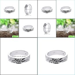 Wedding Rings Wedding Rings Handmade Inspire Resin Ring With Dandelion And Bird Inside Transparent White Black For Women Chrismtas G Dhvze