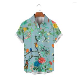 Men's Casual Shirts Beach Shirt Men's Fashion Kpop Clothes Original Design Trend 2022 Summer Beachwear Blouses Hawaiian Style Clothing