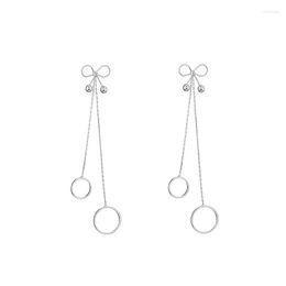 Backs Earrings Fashion Simple Metal Snake Chain Tassel Long Clip On Bowknot Ear Line No Pierced For Women Jewelry Brinco Bijoux