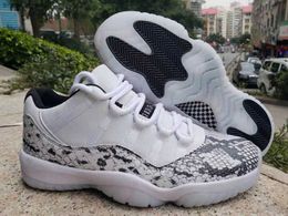 Shoes High 11 Se Snakeskin Light Bone Men 11s White Black Sports Sneakers Size 40-47