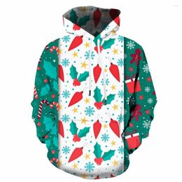 Men's Hoodies 3d Christmas Hoodie Men Snowflake Sweatshirt Printed Year Hoody Anime Party Print Long Sleeve Streetwear