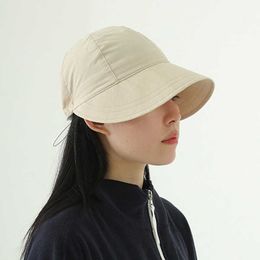 Foldable Visor Cap Women Wide Brim Sun UV Protection Peaked Hat Fashion Adjustable Summer Light Hat