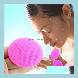 Sponges Applicators Cotton Facial Exfoliating Brush Infant Baby Soft Sile Wash Face Cleaning Pad Skin Spa Scrub Cleanser Tool Dro Dhmwt