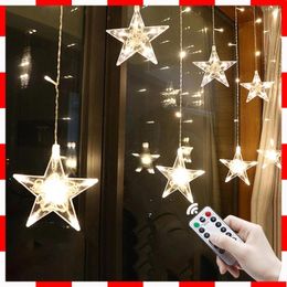 Strings Led Fairy Lights GarlandStar String Curtain Light Outdoor For Party Room Year's Wedding Christmas Home Festoon Decorations