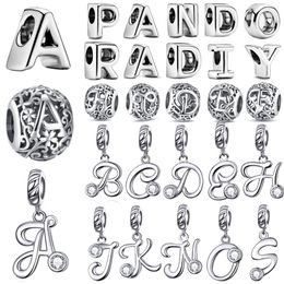 Charms 925 Sterling Sier Beads Alphabet Letter Fit Original Pandora Bracelets Women Diy Jewellery Gift Drop Delivery 2022 Smtrw