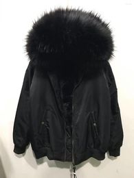 Women's Fur Faux Jacket Women Hooded Design Zipper Lady Coat Windproof Cotton Clothes Casual Parka